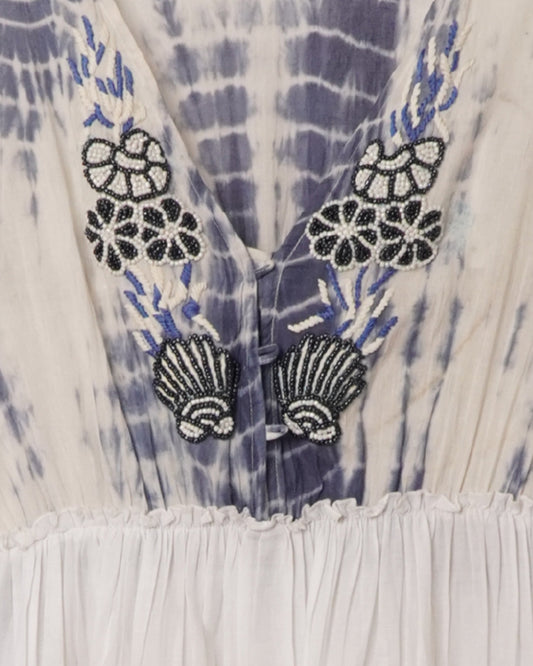 Bleu schiffli dress